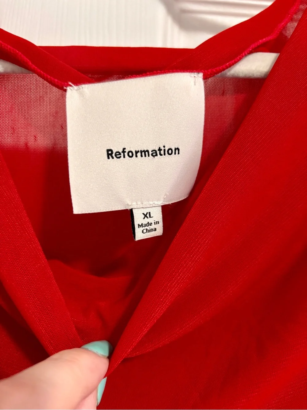 Reformation Reese Knit Dress in Red- VGUC Sz XL